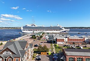 Emerald Princess docked in Charlottetown, Prince Edward Island