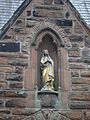 Entrance statue of Church of Our Lady Immaculate and St Joseph, Prescot