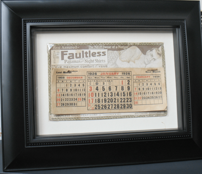 FaultlessPajamaCalendar