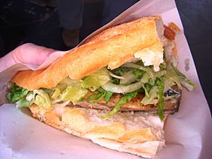 Fish sandwich, Istanbul, Turkey