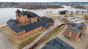 Aerial view of the Häme Castle.