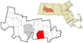 Hampshire County Massachusetts incorporated and unincorporated areas Granby highlighted