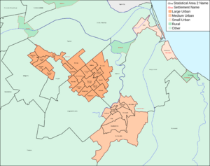 Hastings NZ Statistical Area 2 map