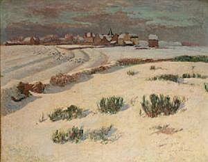 Henry Moret Île de Groix sous la neige