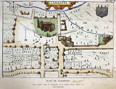John Speed - Map of Landaffe