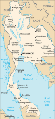Kingdom of Thailand in World War II map