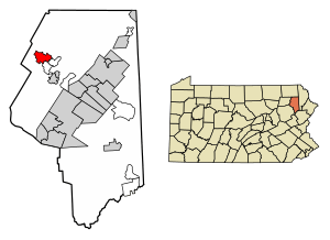 Location of Dalton in Lackawanna County, Pennsylvania