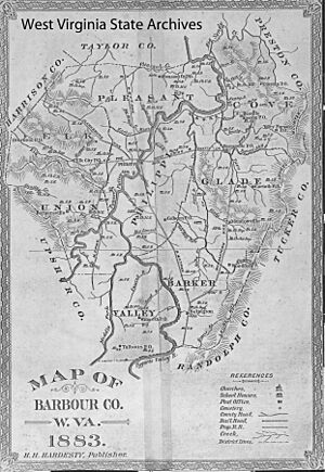 Map of Barbour County, W.Va., 1883