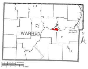 Location of Warren South in Warren County