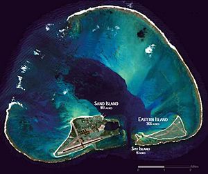 Satellite image of Midway Atoll