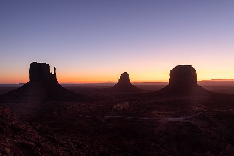 Monument Valley Anticipating Sunrise