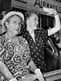 Neil Harvey's mother and fiancee 1953