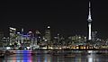 Night view of the lit city of Auckland from Northcote Point, Auckland - 0365