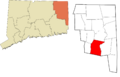 Northeastern Connecticut incorporated and unincorporated areas Canterbury highlighted