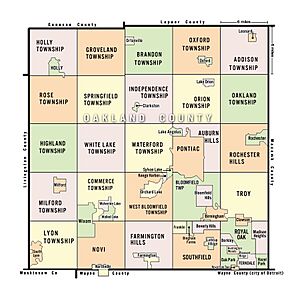 Oakland County, Michigan Political Boundaries