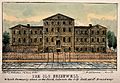 Old Bridewell, New York, America. Coloured lithograph by H.R Wellcome V0014022