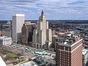 PVD Skyline and Kennedy Plaza