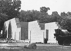 Palmer Park court construction 1950