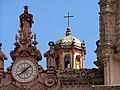 Parroquia de Santa Prisca Taxco detalle superior de fachada