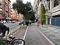Pavement with a portion for YouBike parking in Taipei