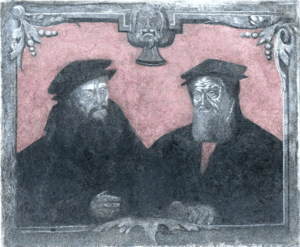 Pietro Martire Vermigli und Theodor Bibliander, false colour