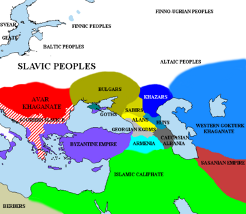 Pontic steppe region around 650 AD