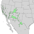 Populus fremontii range map 2