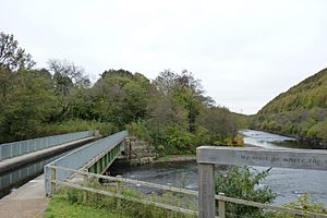River Neath and Neath Canal at Ynysbwllog Aqueduct