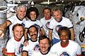 STS 61-A crew portrait onboard Challenger middeck