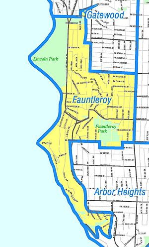 Fauntleroy Highlighted in Yellow