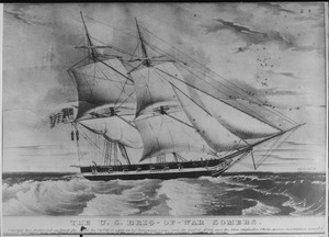 Somers, starboard side, under sail, 1842 - NARA - 512981