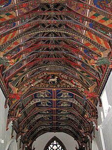 St Mary's church in Huntingfield - the painted roof - geograph.org.uk - 1931900