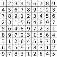 Sudoku Most Canonical grid trimmed