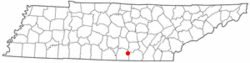 Location of Sewanee, Tennessee