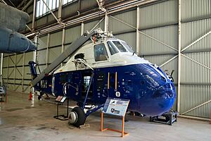 The Westland Wessex helicopter (No. N7-202'812' of HC 723 Squadron) participated in 'Operation Navy Help' assisting in clean-up work following Cyclone Tracy which hit Darwin on Christmas Day 1974