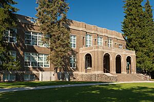 The old Bend High School building in Bend, Oregon