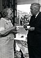 This is a photograph of Harold Wilson visiting an Retirement Home in Washington, UK. The photograph was taken at some point in the late 1960's. (9713931559)