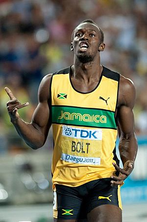 Usain Bolt 200 m final Daegu 2011