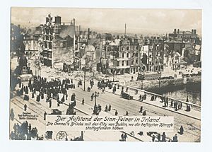 View of O'Connell Bridge, Dublin, 1916
