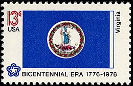 Virginia Bicentennial 13c 1976 issue