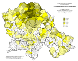 Vojvodina - Udeo Madjara po naseljima 2002