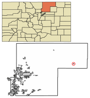 Location of Raymer (New Raymer) in Weld County, Colorado.