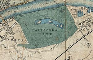 1852 Davies Case Map or Pocket Map of London, England - Geographicus - London-davies-1852 Battersea Pk