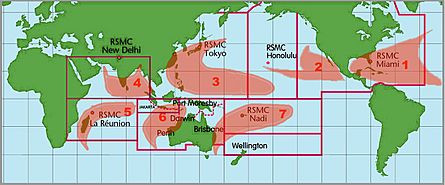 7 zones dels ciclons tropicals