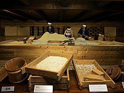A Hakutsuru Sake Brewery Museum exhibit