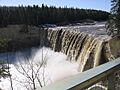 Alexandra Falls in April muddy waters