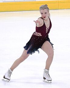 Amber Glenn performing her free skate at the 2022 CS Lombardia Trophy