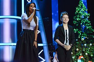 Ani Lorak and Andrey Boyko at Christmas Song of the Year 2014