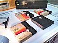 Betamax cassettes on display