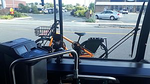 Bike rack on Rochester City Bus